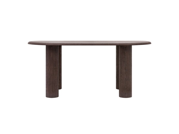 Jedálenský stôl Bufi  – tmavohnedý/jaseň