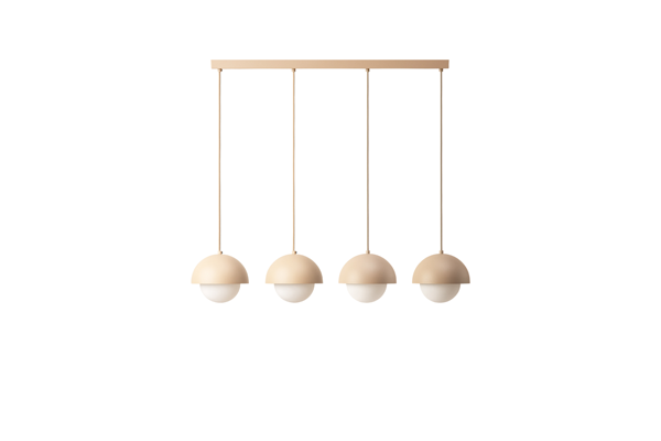 Kora 4 függőlámpa, 83 cm – homokszínű