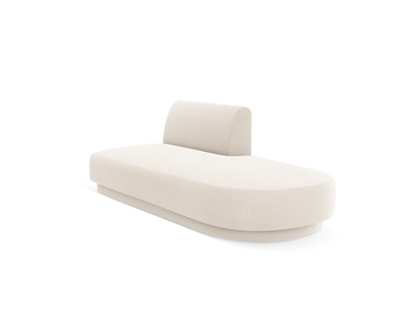 Modul Miley Chaise longues 158 cm, pravý roh – svetlý béžový