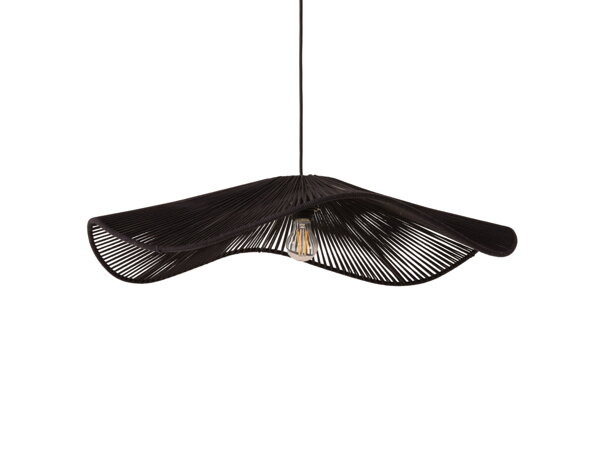 Závesná lampa Palmier 58 x 13 x 58 cm – čierna