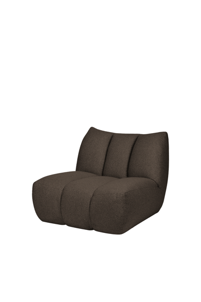 Kreslo Bubo Chocolate Brown Bouclé – tmavohnedé