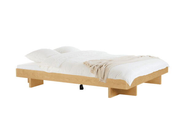 Posteľ Kito s roštom  – prírodná/dub