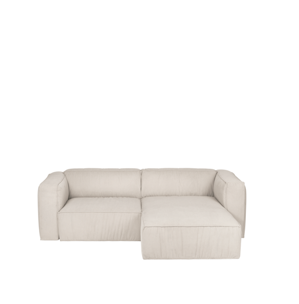 Rohová sedačka Lobi Beige Corduroy, 3-miestna – béžová