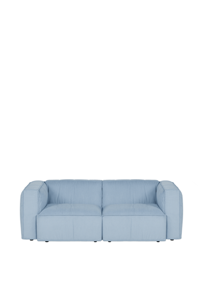 Pohovka Lobi Baby Blue Corduroy, 2-miestna – svetlomodrá