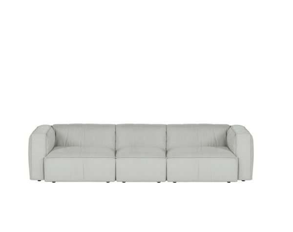 Lobi Chalk Grey Corduroy kanapé, 4 személyes – szürke