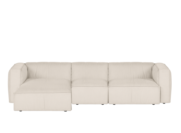 Rohová sedačka Lobi Beige Corduroy, 4-miestna – béžová