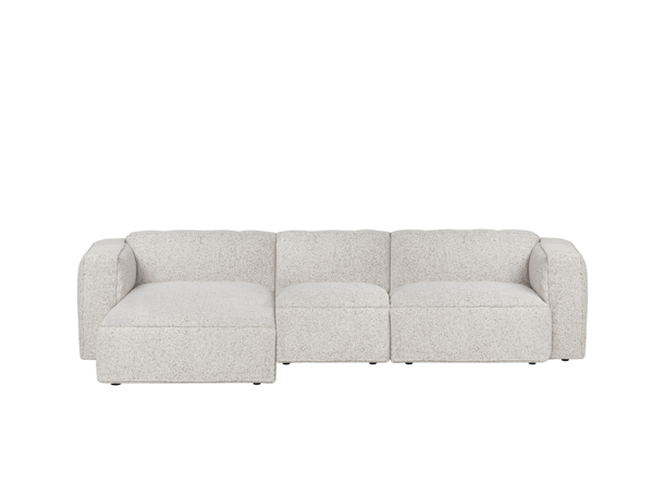 Lobi Clay Grey Mélange sarokkanapé, 4 személyes – szürke