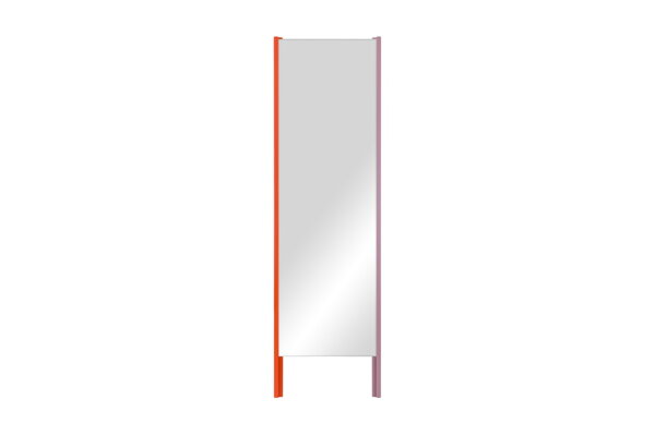 Podlahové zrkadlo Lun – oranžová/fialová/buk