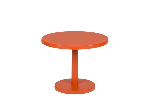 Príručný stolík Odo Orange Peel, nízky – oranžová oceľ
