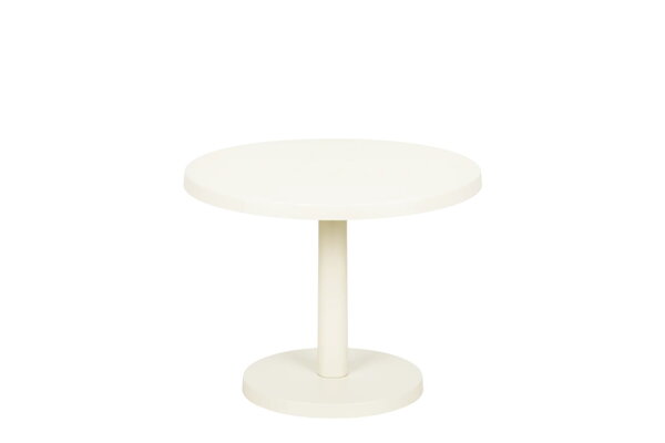 Príručný stolík Odo Piazza Beige, nízky – krémová oceľ