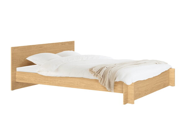 Posteľ Valt – prírodná/dub