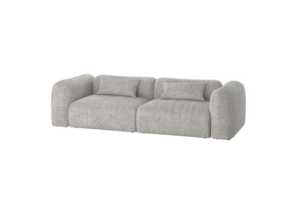 Modulárna pohovka Yaro Clay Grey Melange, 3-miestna – sivá