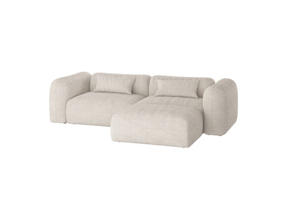 Modulárna rohová sedačka Yaro Desert Beige Boucle, 3-miestna rohová – béžová