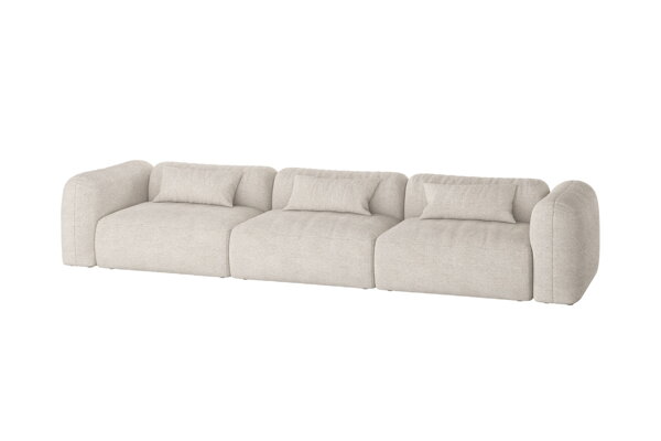 Modulárna pohovka Yaro Desert Beige Boucle, 4-miestna – béžová