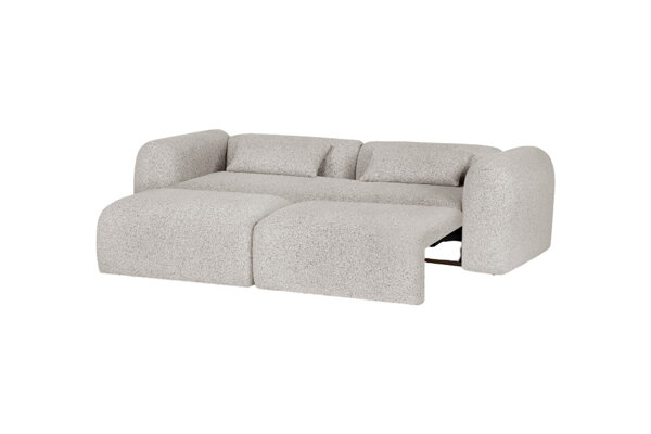 Rozkladacia pohovka Yaro Clay Grey Melange, 3-miestna – sivá