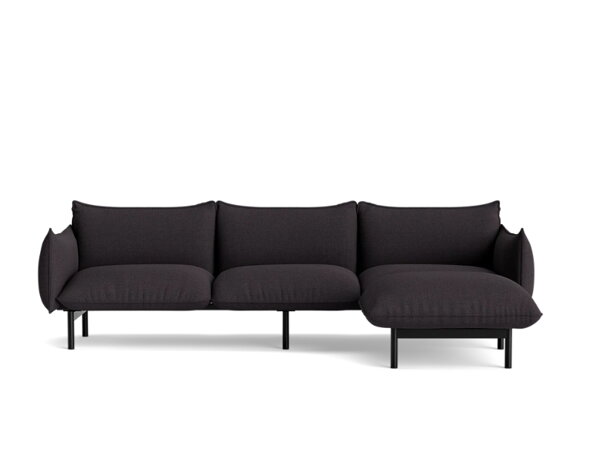 Modulárna sedačka Ark Chaise Longue, 3-miestna – tmavosivá