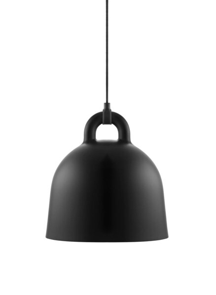 Závesná lampa Bell, malá – čierna