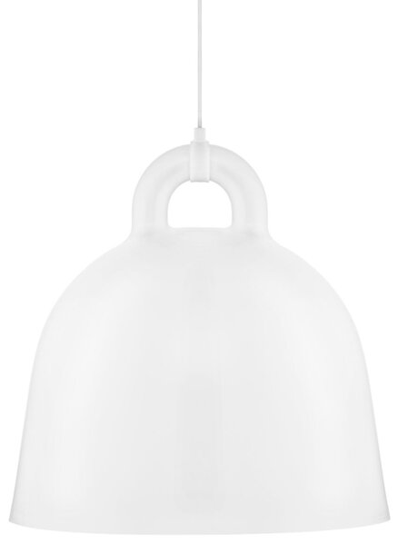 Závesná lampa Bell, veľká – biela