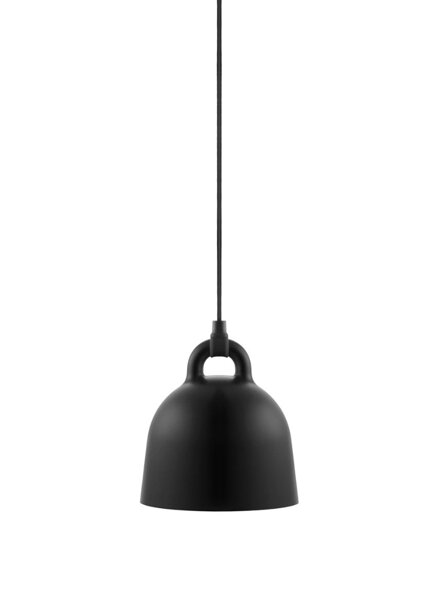 Závesná lampa Bell, extra malá – čierna
