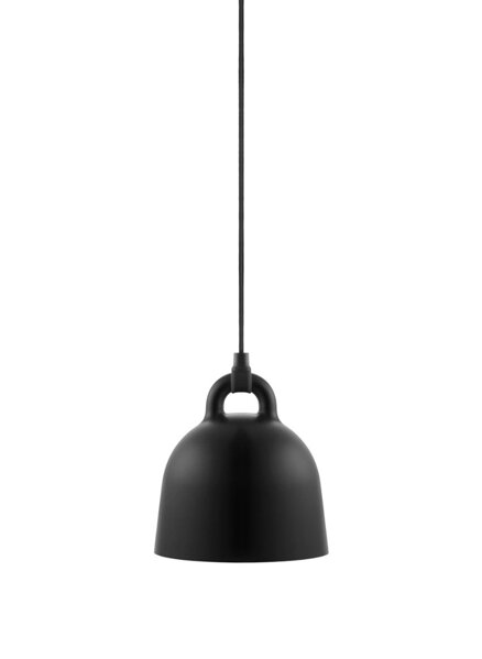 Závesná lampa Bell, extra malá – čierna