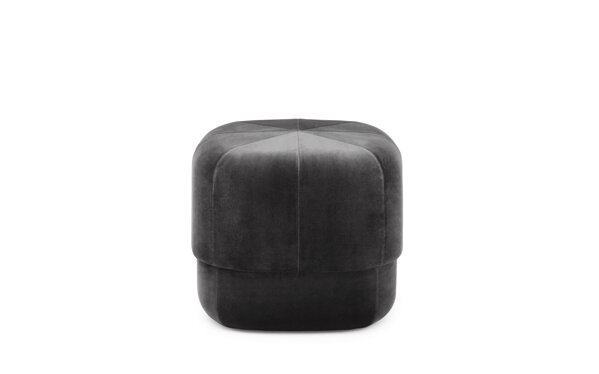 Puf Circus Velour Grey, malý – sivý