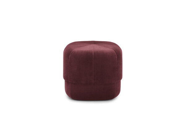 Puf Circus Velour Dark Red, malý – tmavočervený
