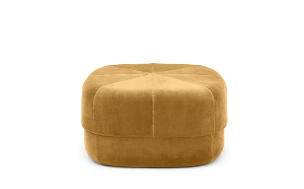 Puf Circus Velour Yellow, veľký – žltý