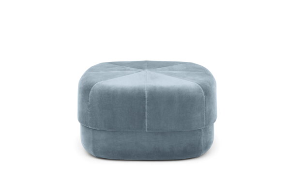 Puf Circus Velour Light Blue, veľký – svetlomodrý
