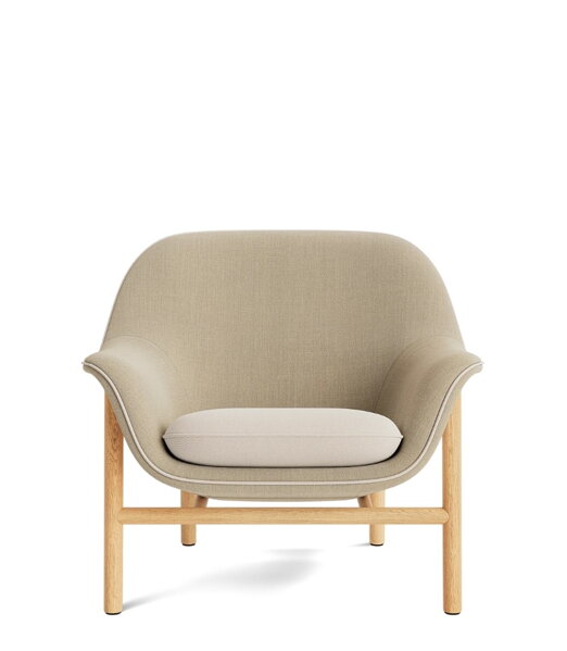 Kreslo Drape Lounge Chair Low Oak – béžové/dub