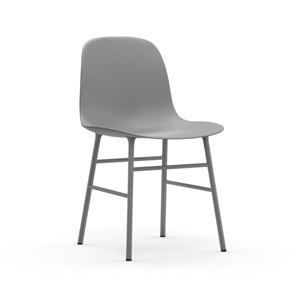 Stolička Form Chair – sivá/oceľ