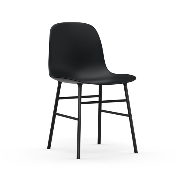 Stolička Form Chair – čierna/čierna oceľ