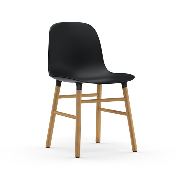 Stolička Form Chair – čierna/dub