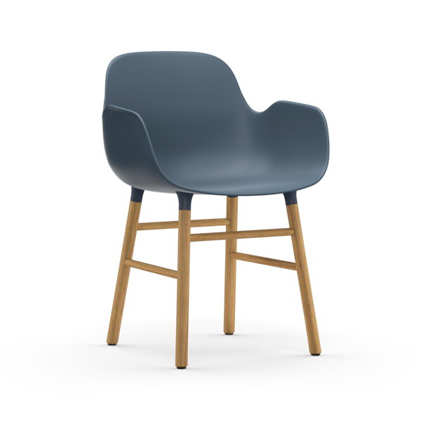 Stolička Form Armchair – modrá/dub
