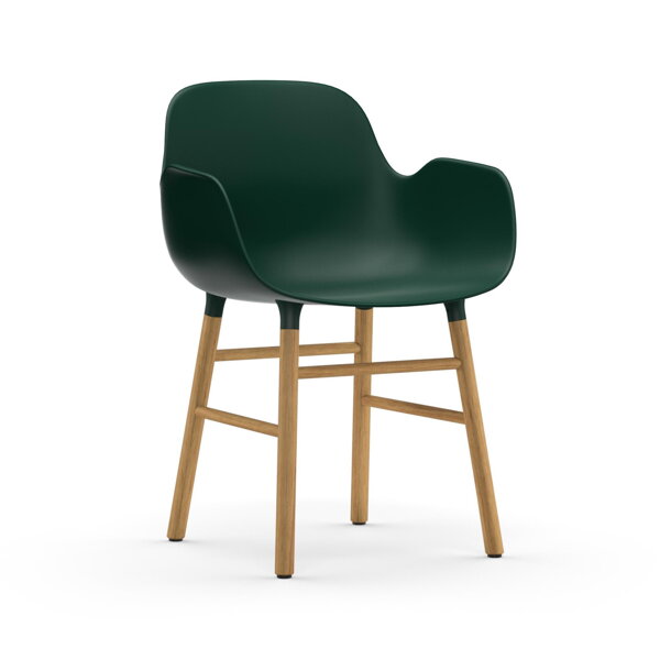 Stolička Form Armchair – zelená/dub