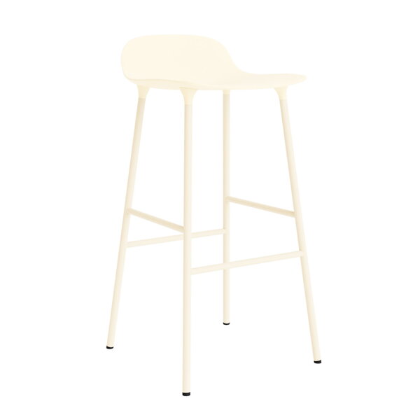 Barová stolička Form Barstool, 75 cm – krémová/krémová oceľ