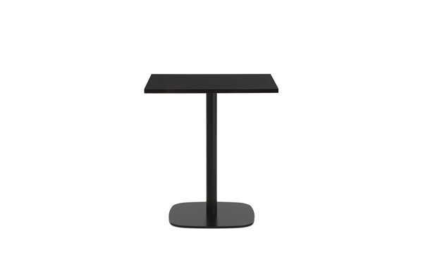 Stôl Form, výška 74,5 cm, malý, štvorcový – čierny dub