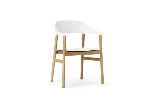 Stolička Herit Armchair – biela/dub