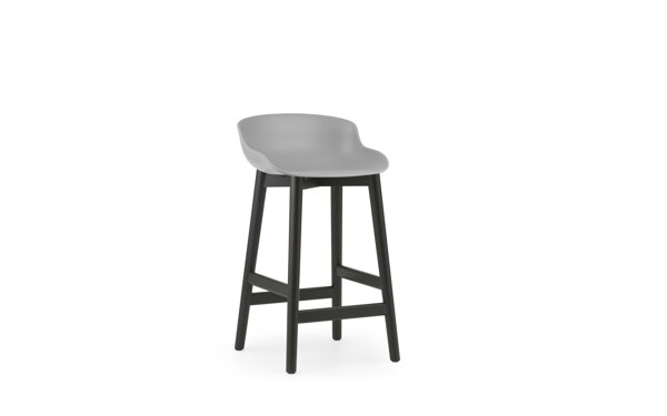 Barová stolička Hyg Barstool, 65 cm – sivá/čierny dub