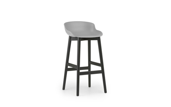 Barová stolička Hyg Barstool, 75 cm – sivá/čierny dub