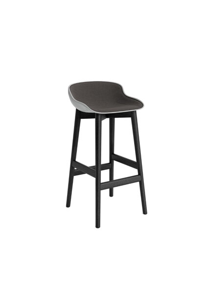 Barová stolička Hyg Barstool, 75 cm – sivá/tmavosivá/čierny dub