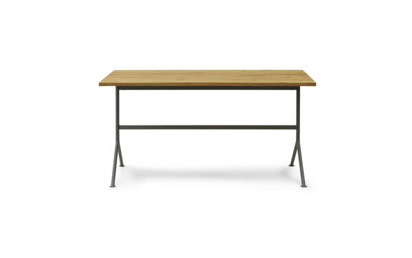 Písací stôl Kip Desk – dub/sivá oceľ