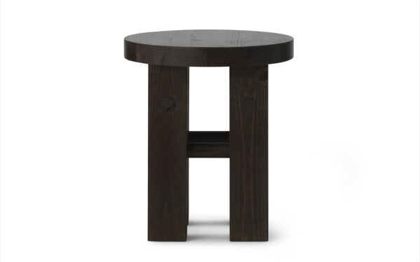 Príručný stolík/stolička Fyr Stool – tmavohnedý