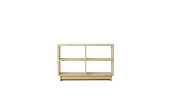 Knižnica Plank Bookcase, stredná – prírodná/borovica
