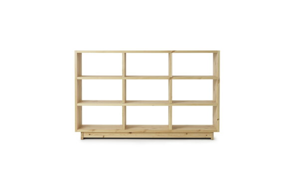Knižnica Plank Bookcase, vysoká – prírodná/borovica