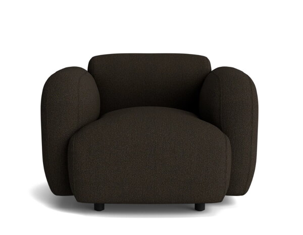 Kreslo Swell Armchair – tmavohnedé