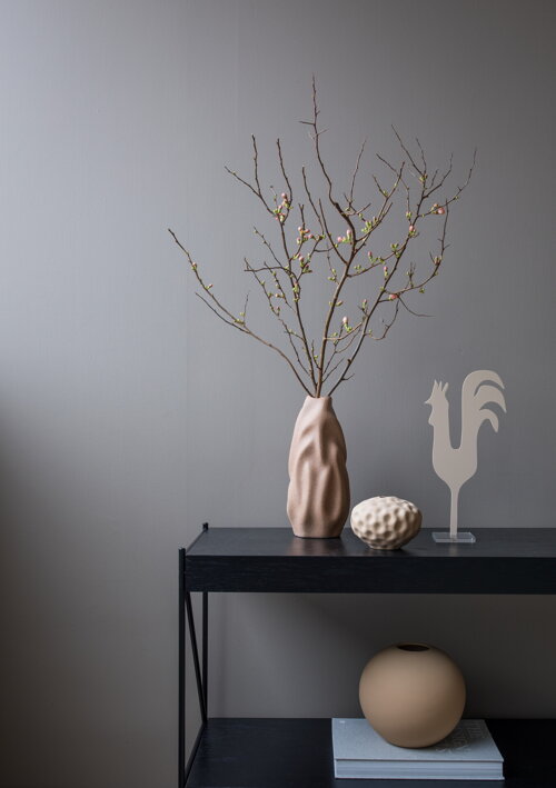 Vysoká dizajnová keramická váza Drift 30 cm so živými vetvičkami