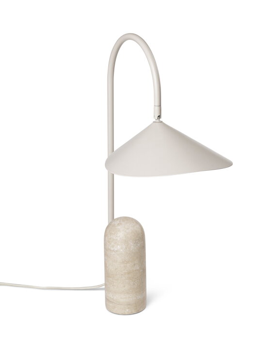 Otočné tienidlo v tvare listu na luxusnej stolovej lampe v kašmírovom prevedení