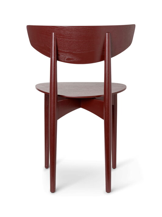 Moderná červenohnedá stolička z jaseňového dreva