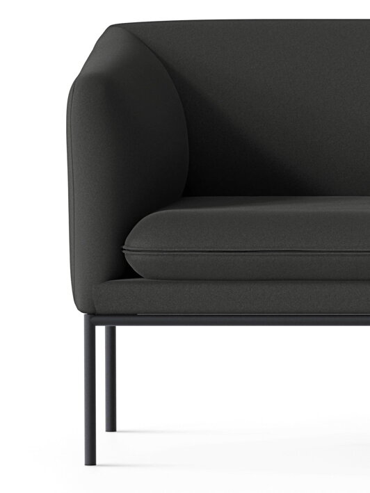 Luxusná tmavosivá pohovka s minimalistickým dizajnom