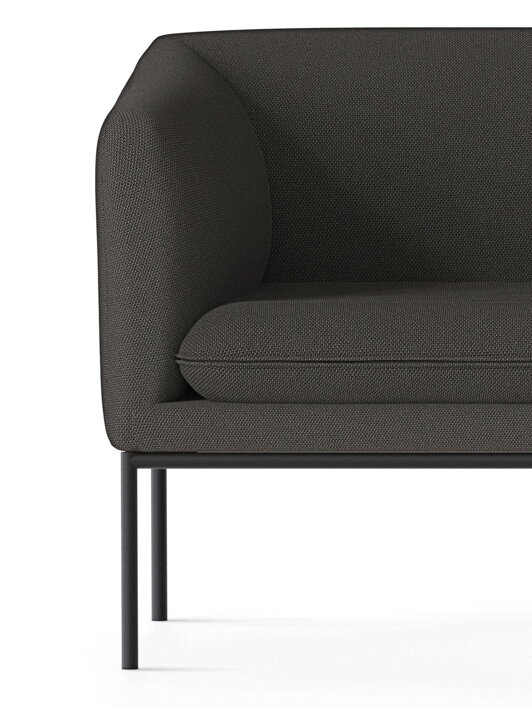 Luxusná tmavosivá pohovka s minimalistickým dizajnom